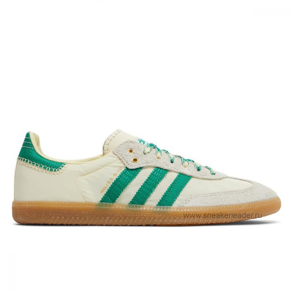 ADIDAS X WALES BONNER SAMBA CREAM WHITE BOLD GREEN - image 1 of 7